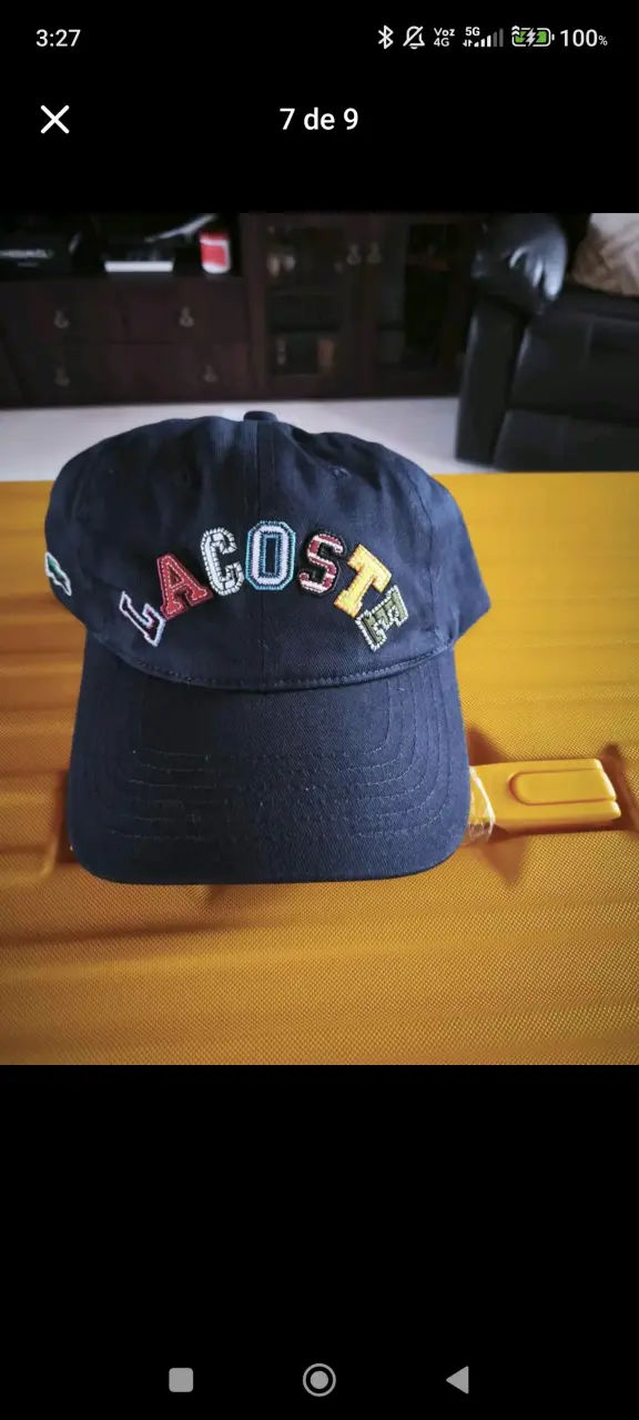 Gorra azul bordada casual lacoste - 1