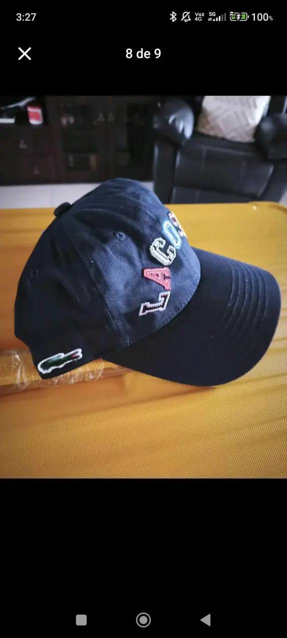 Gorra azul bordada casual lacoste - 2