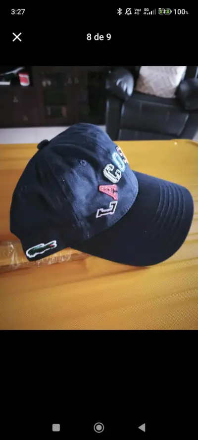 Gorra azul bordada casual lacoste - miniatura 2