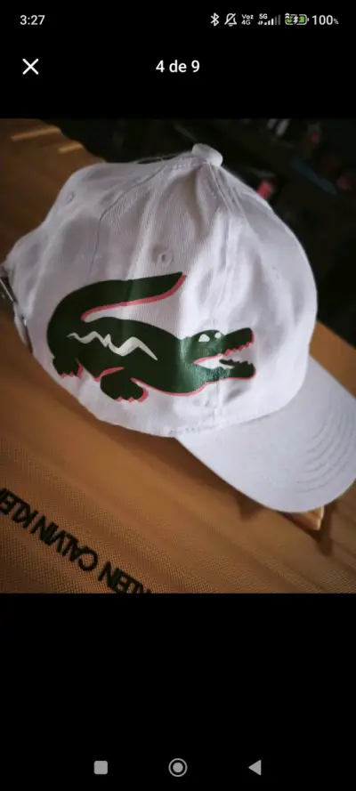 Gorra blanca lacoste - miniatura 1