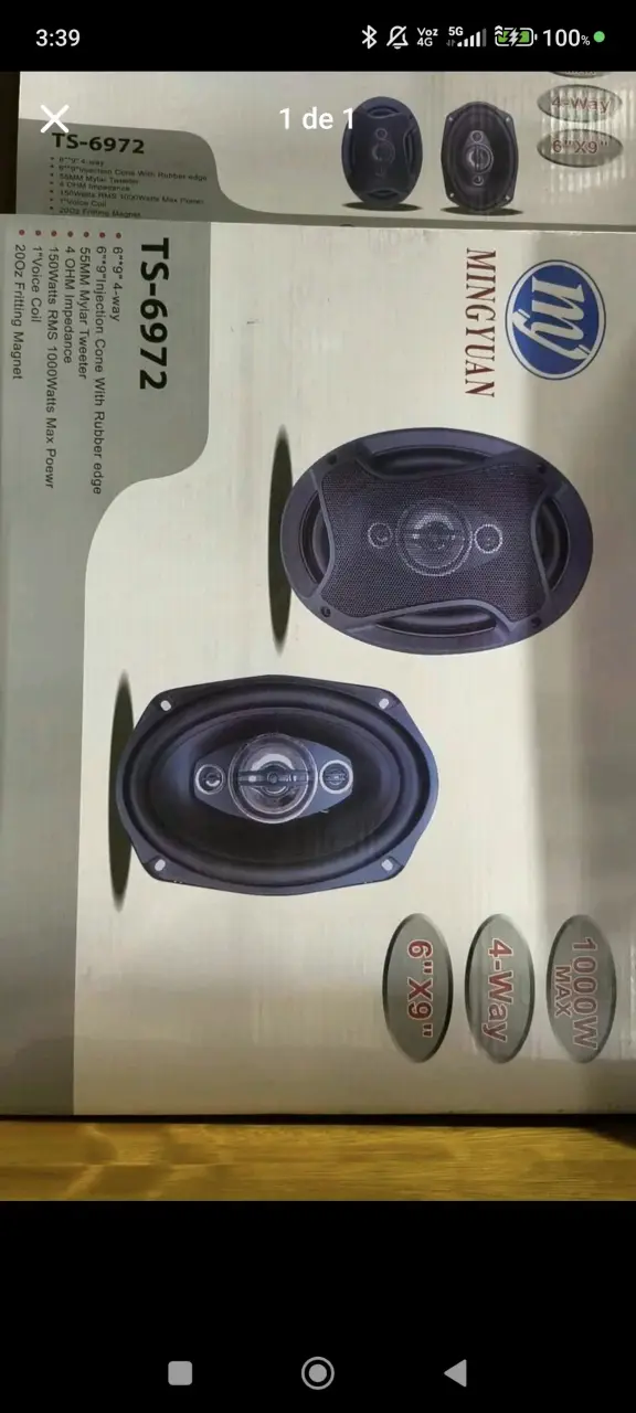 Parlantes Mingyuan TS-6972 1000W