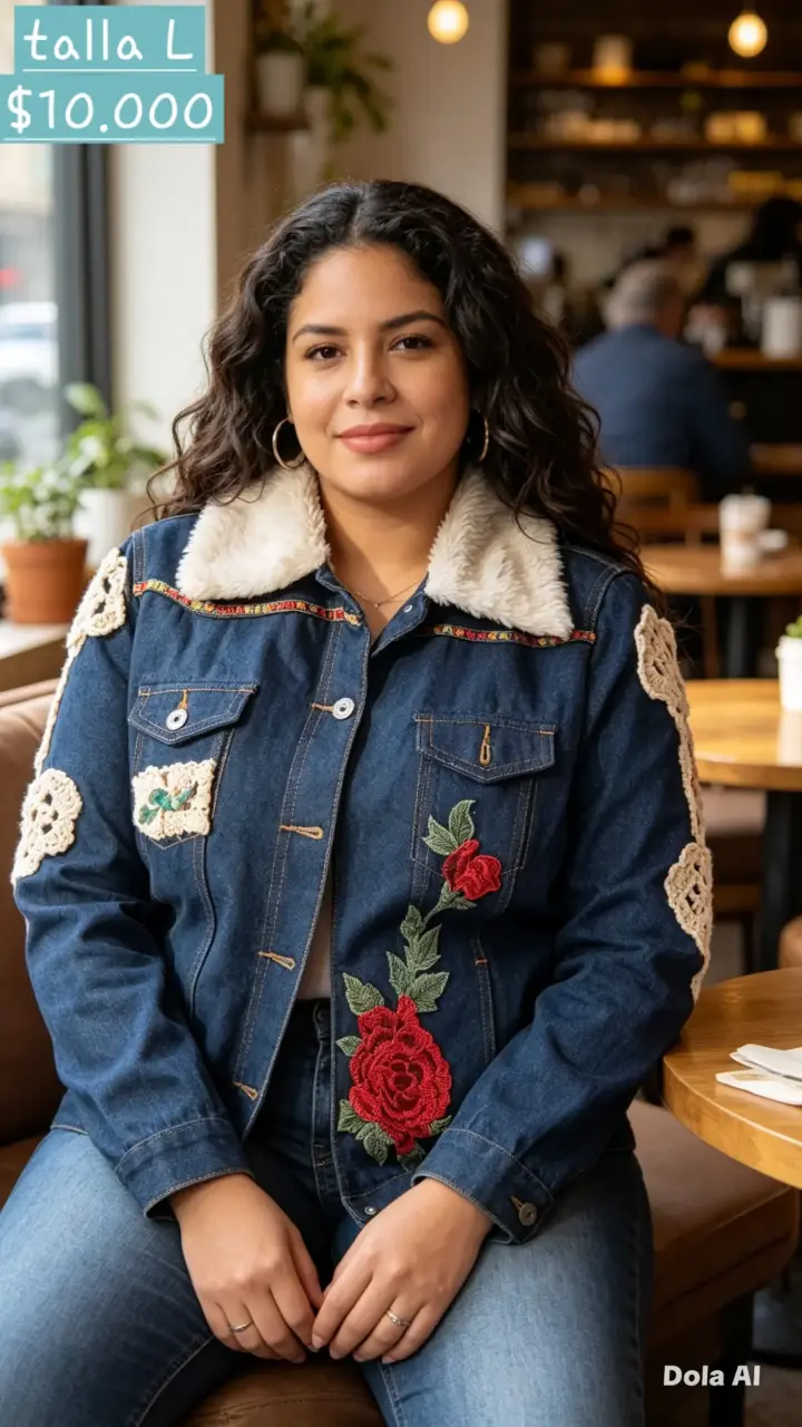 Chaqueta de mezclilla bordada - 1