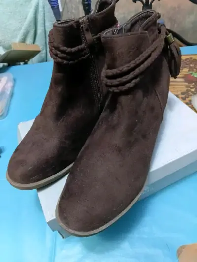 Botines de gamuza marrón - miniatura 1