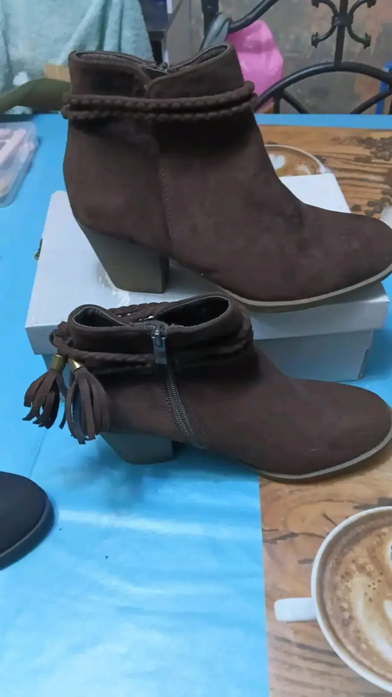 Botines de gamuza marrón - 3