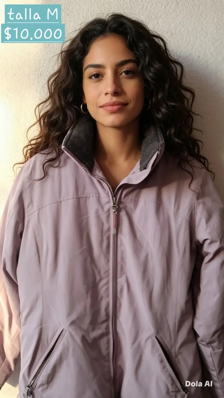 Chaqueta lila con cierre - 1