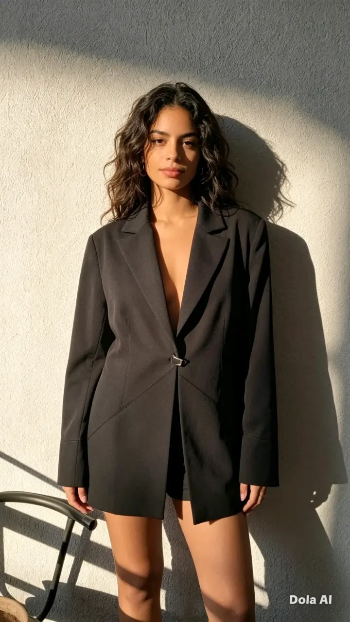 Blazer negro talla M - 2