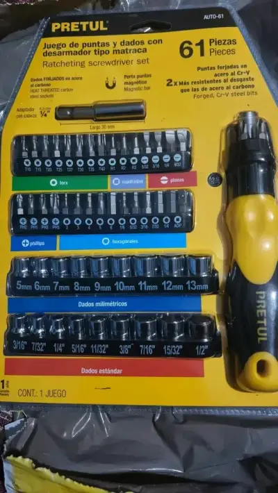 Juego destornillador Pretul 61 piezas - miniatura 1