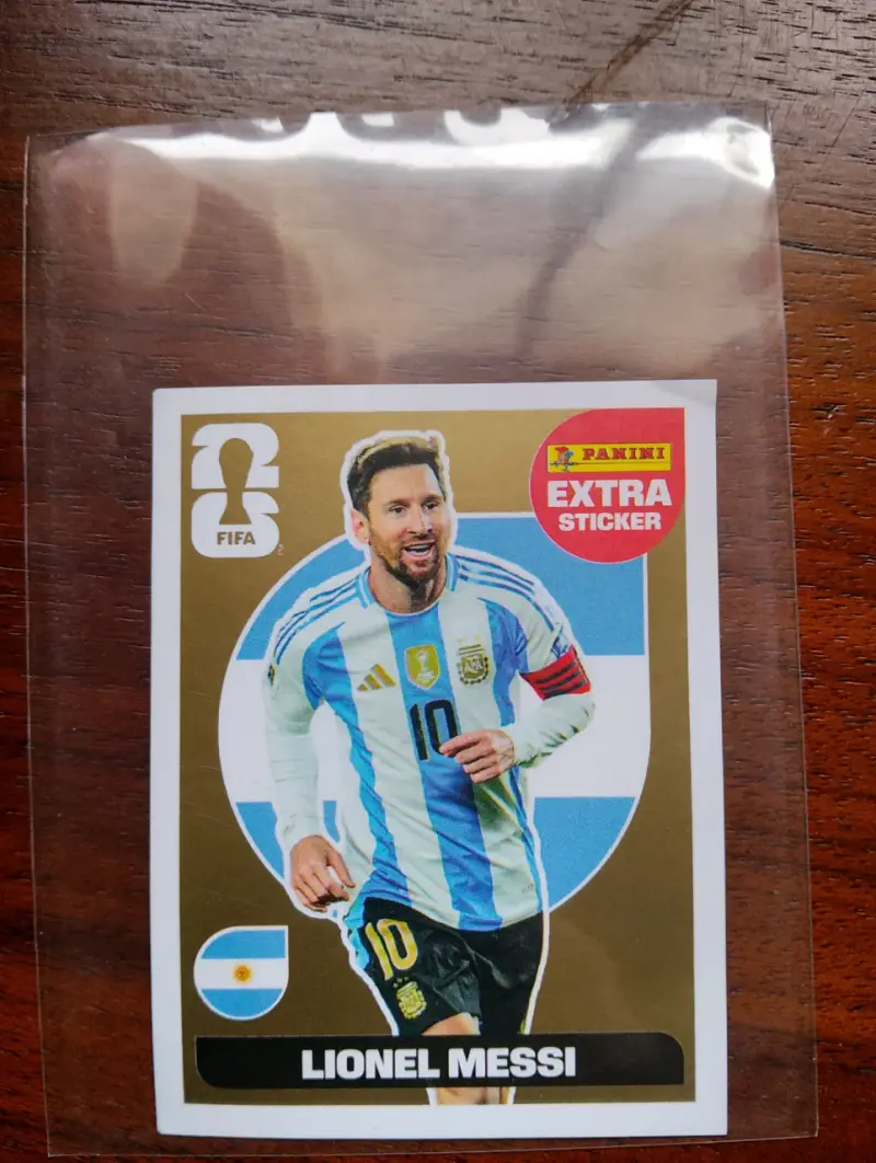 Lámina Panini Lionel Messi