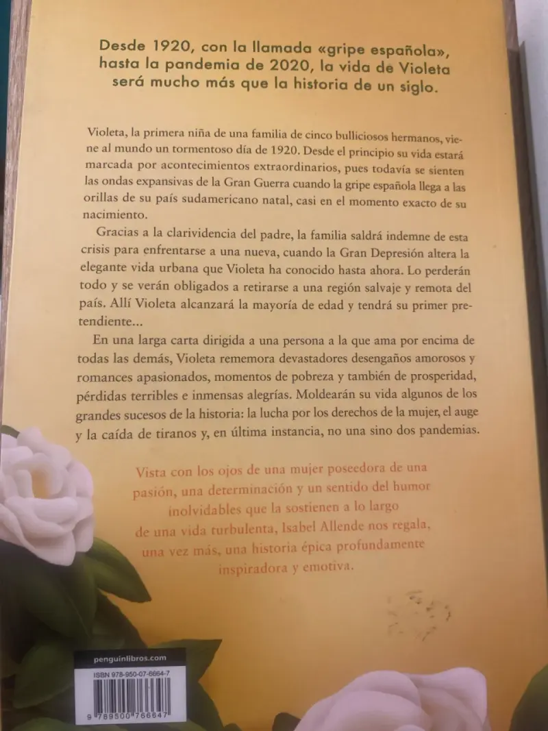 Libro 'Violeta' de Isabel Allende - 3
