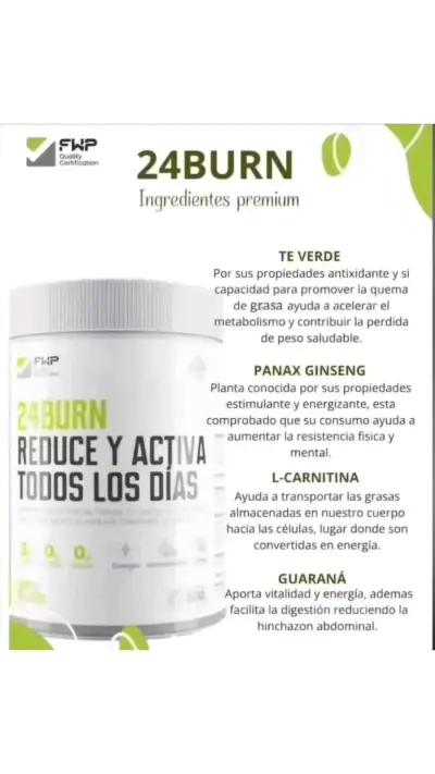 Suplemento 24Burn 500g - miniatura 2