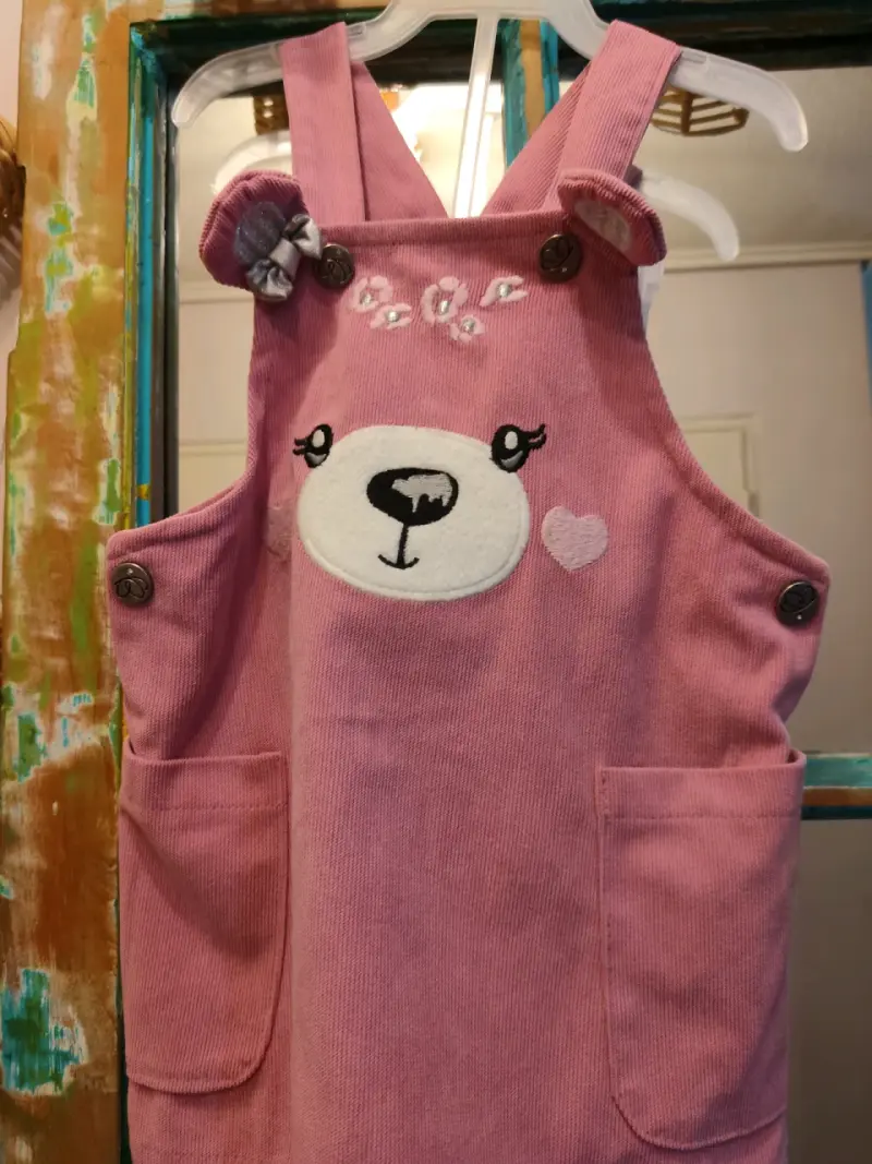 Chaqueta infantil floral y jardinera limonada - 4