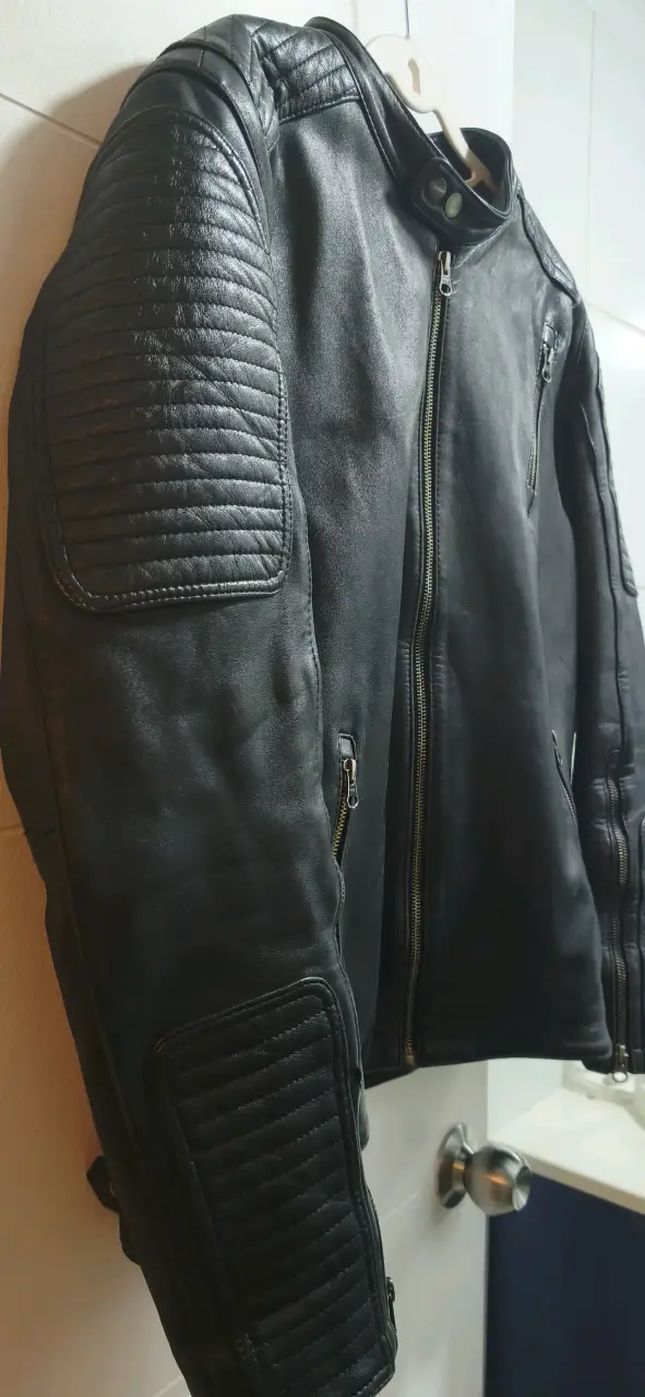 Chaqueta de cuero negra Klaas - 4