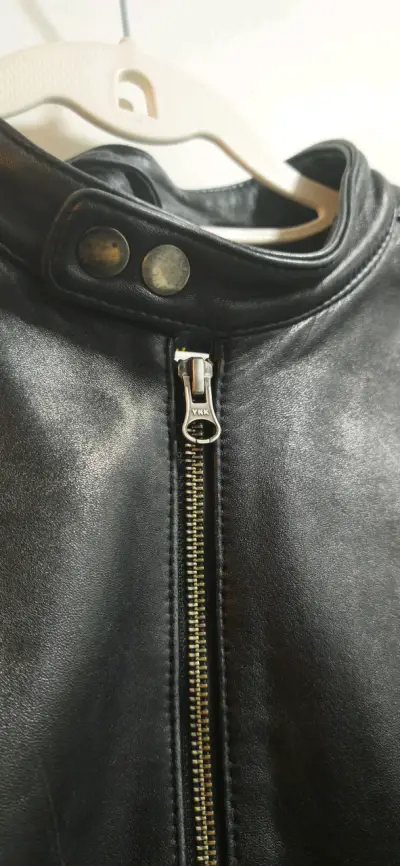 Chaqueta de cuero negra Klaas - miniatura 6