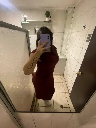 Vestido ajustado burdeos - miniatura 1