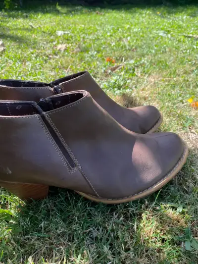 Botines de cuero marrón - miniatura 1