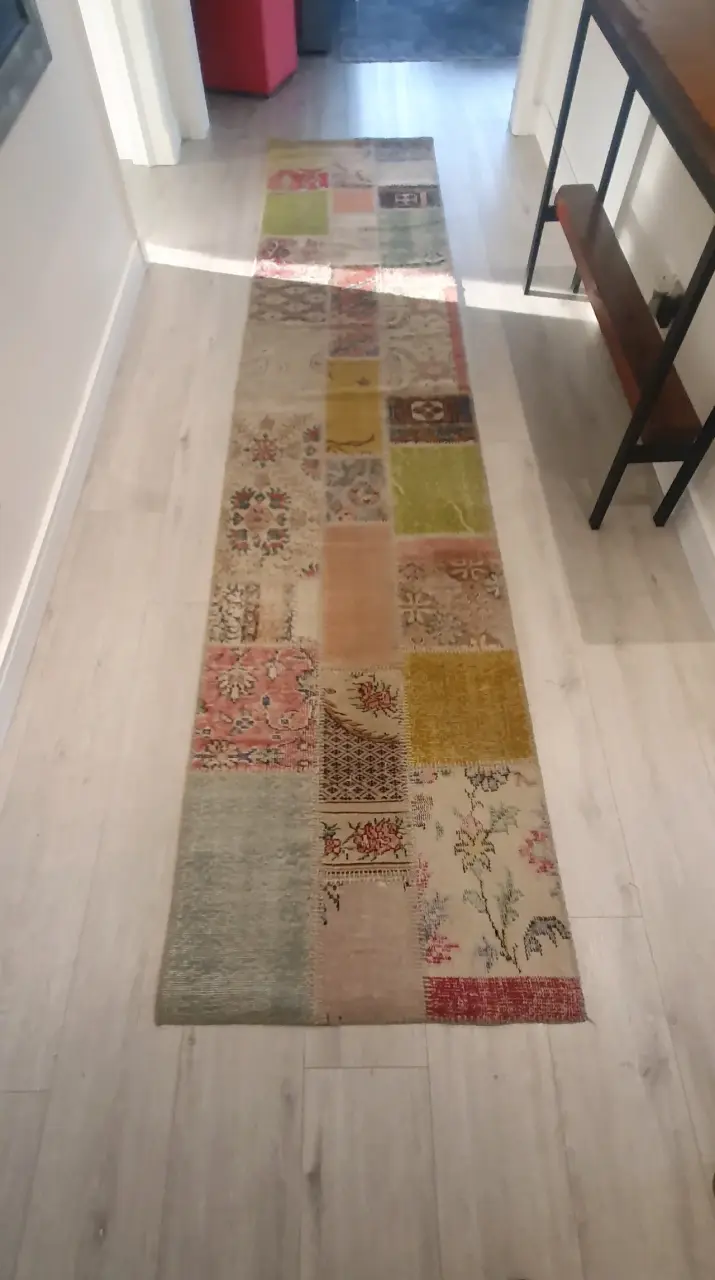 Pasillo alfombra lana patchwork estambul colores - 2