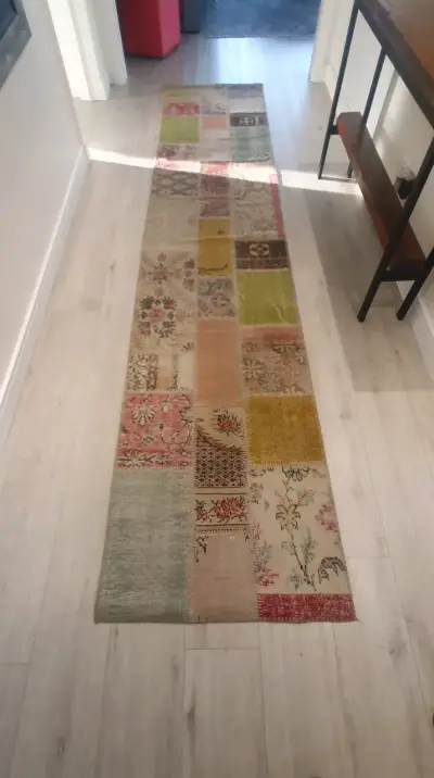 Pasillo  alfombra lana patchwork estambul colores - miniatura 2