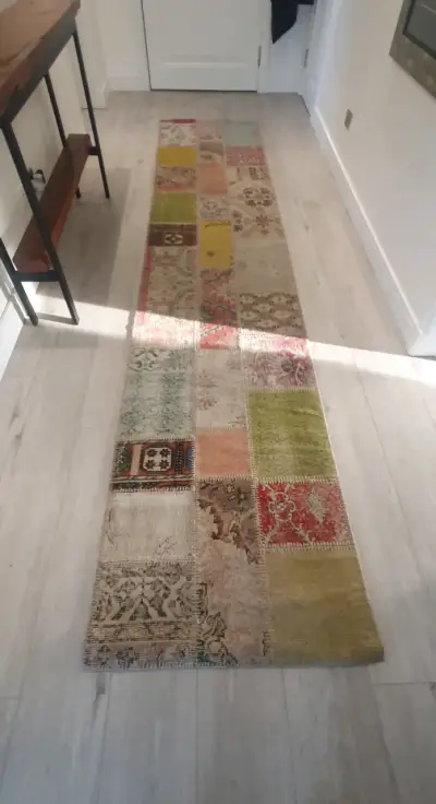 Pasillo  alfombra lana patchwork estambul colores - miniatura 3