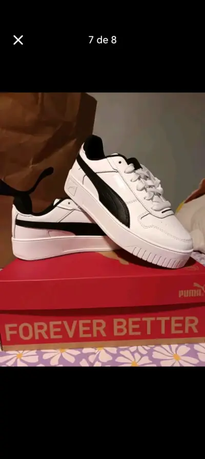 Zapatillas blancas Puma Classic - miniatura 1