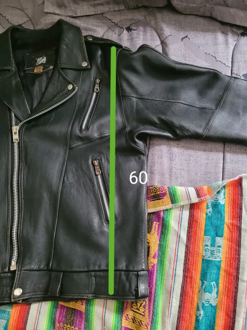Chaqueta de cuero negra con cierre - 5