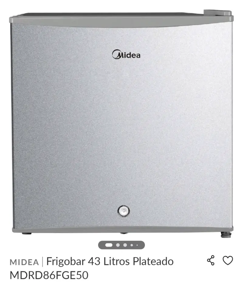 Frigobar Midea 43 litros plateado - 1