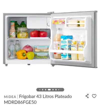 Frigobar Midea 43 litros plateado - miniatura 2