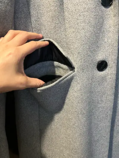 Abrigo gris elegante - miniatura 4
