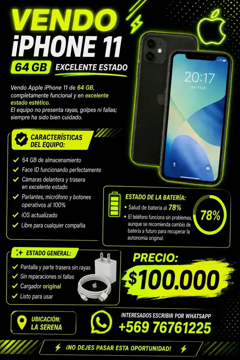 iPhone 11 64GB excelente estado