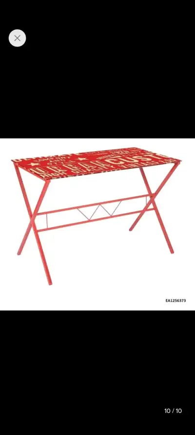 Mesa plegable roja estampada - miniatura 1