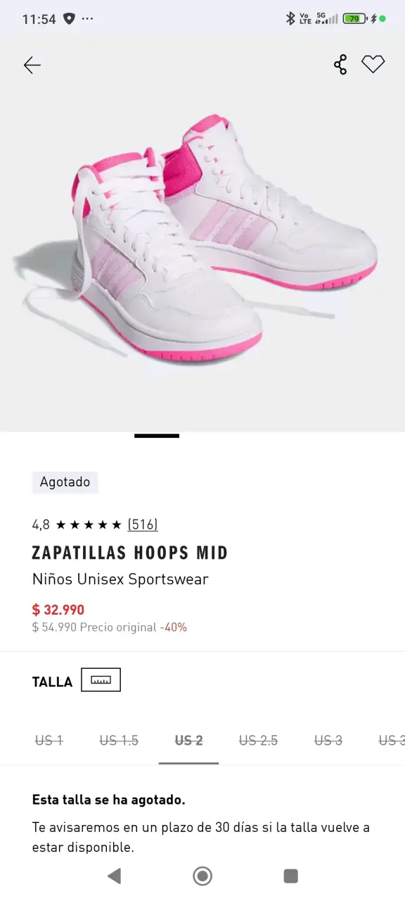 Zapatillas deportivas blancas y rosadas - 1