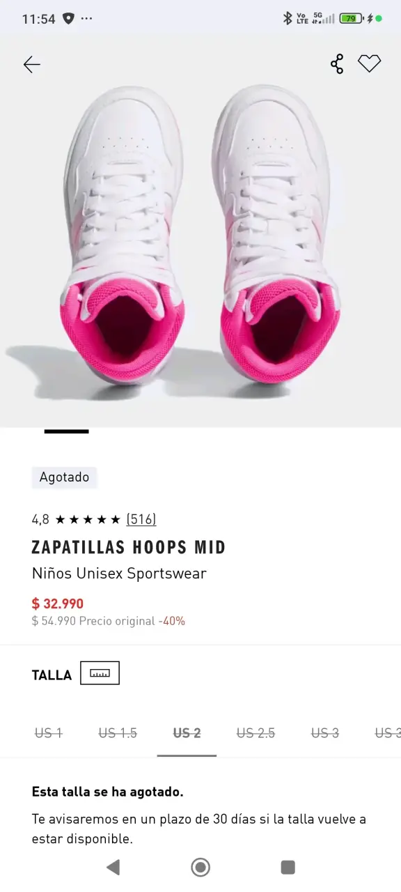 Zapatillas deportivas blancas y rosadas - 2