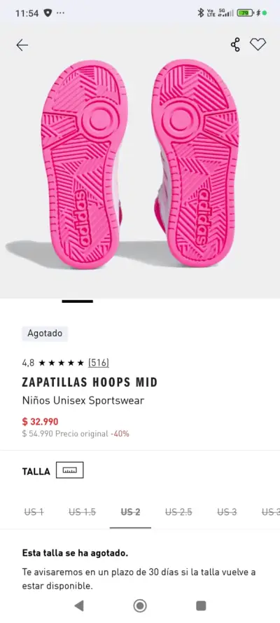 Zapatillas deportivas blancas y rosadas - miniatura 3