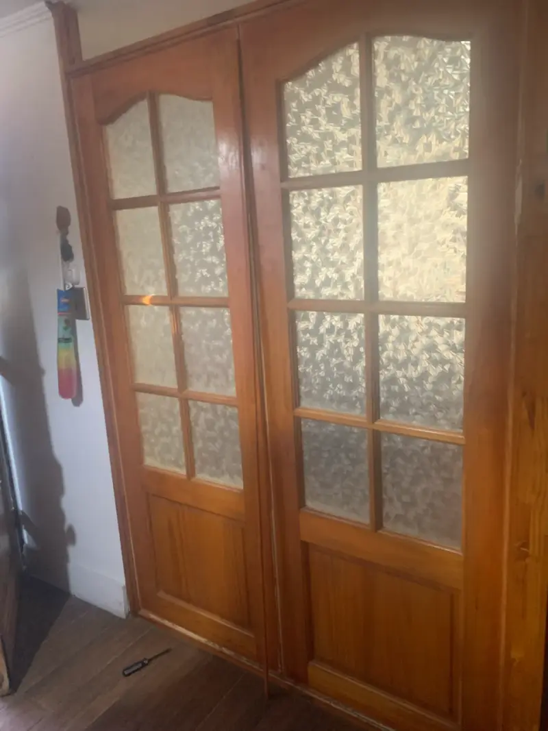 Puertas de madera con vidrio - 1