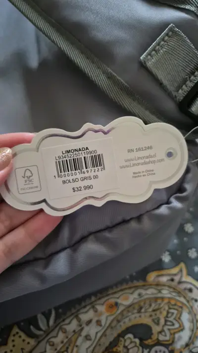 Mochila gris pañalera - miniatura 2
