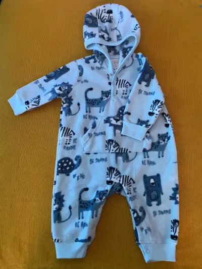 Enterito polar con capucha, animales,talla 6 meses - miniatura 2