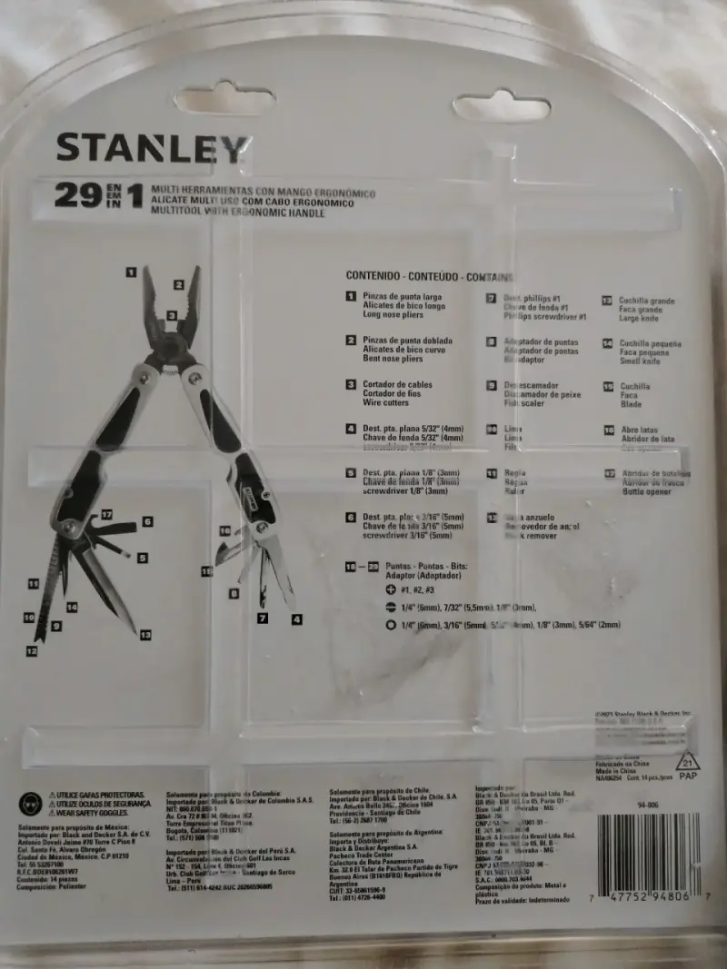 Multiherramienta Stanley 29 en 1 - 2
