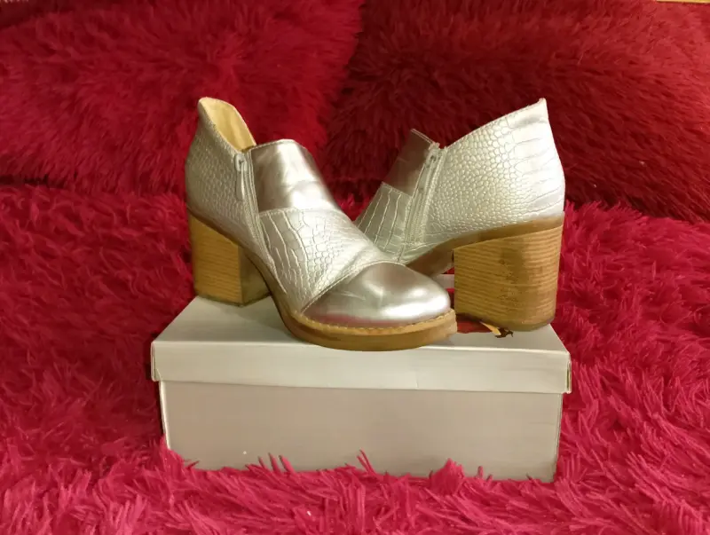 Botines de tacón beige - 2
