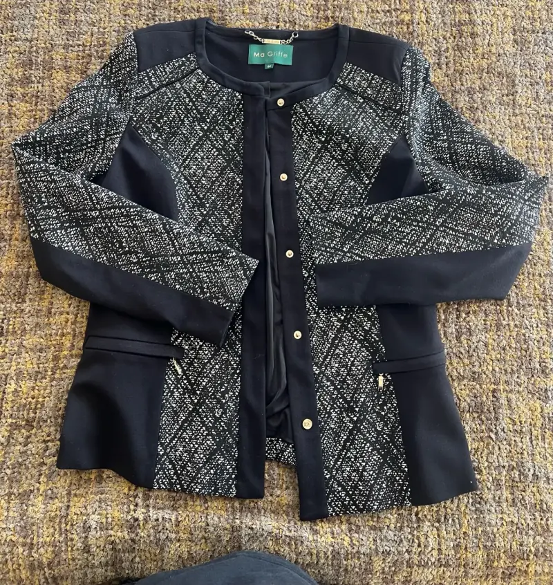 Chaqueta negra estampada Ma Griffe - 1