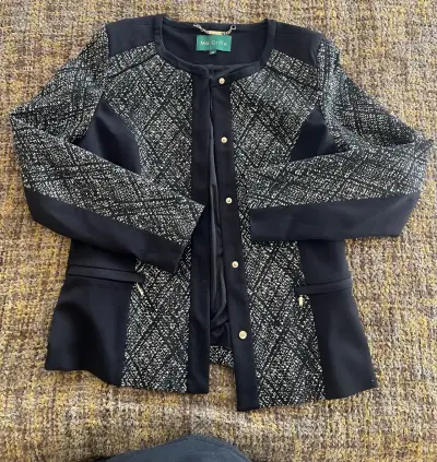 Chaqueta negra estampada Ma Griffe - miniatura 1
