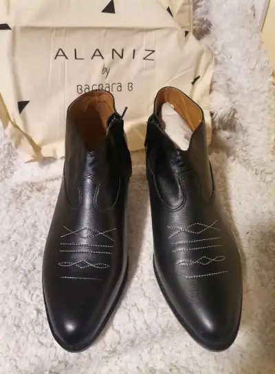 Botines de cuero Alaniz negros - miniatura 3