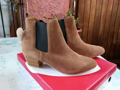 Botines camel de gamuza - miniatura 1