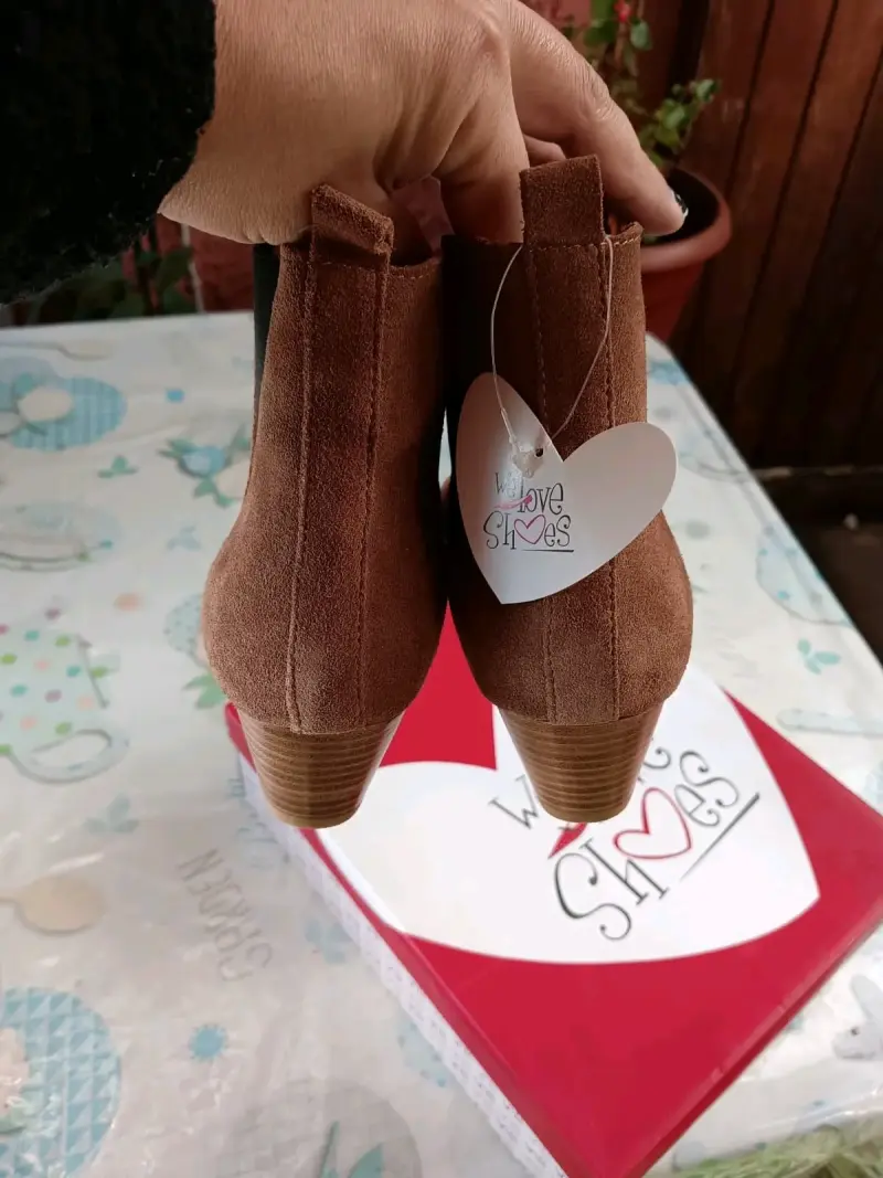 Botines camel de gamuza - 2