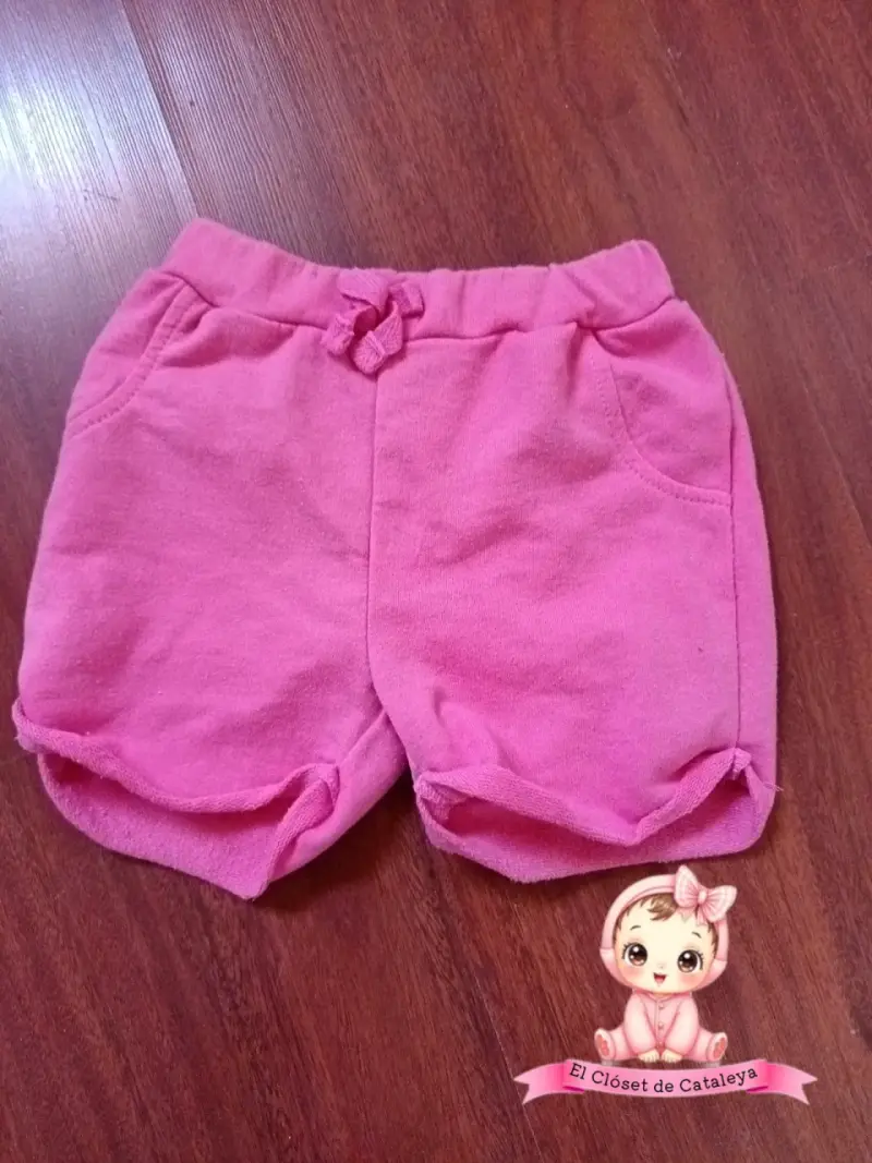 Short rosado para niña