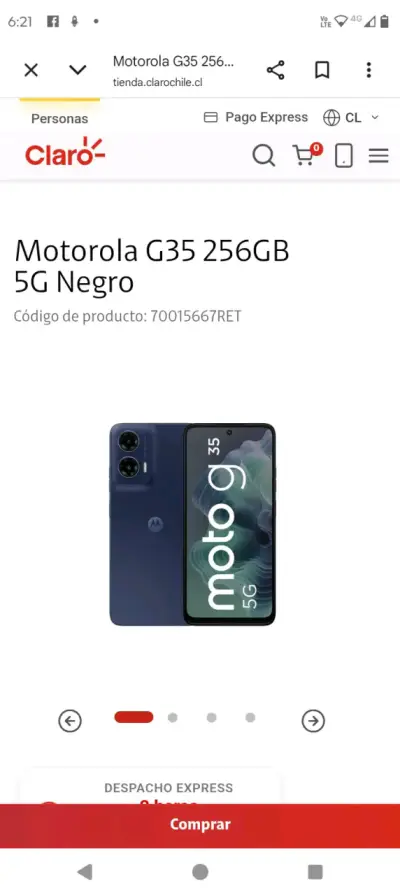 Celular Motorola verde - miniatura 6