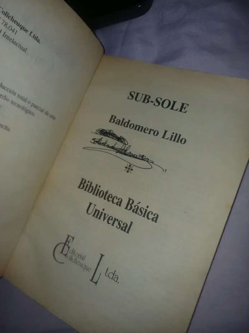 Libro 'Sub-Terra' de Baldomero Lillo - 3