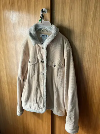 Chaqueta beige con corderito - miniatura 1