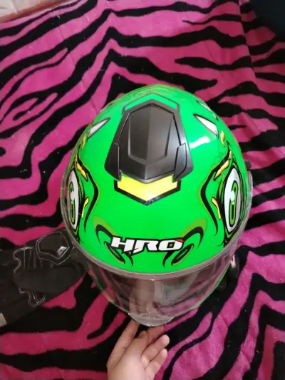 Casco HRO verde con diseño - miniatura 6