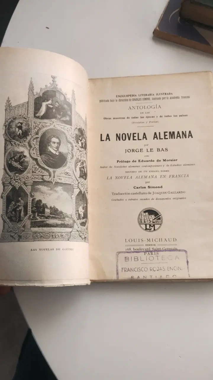 La Novela Alemana, Jorge Le Bas. Antigua Ed 1905 - 5