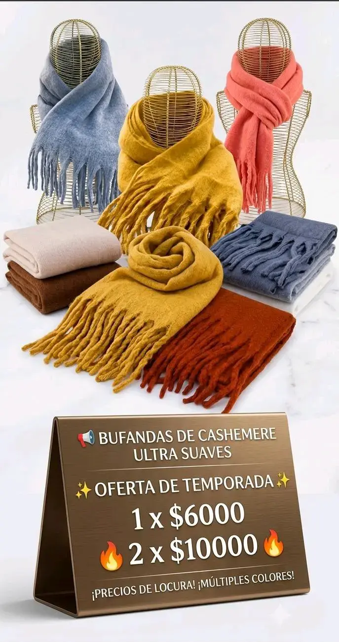 Bufandas de cashemere suaves - 1