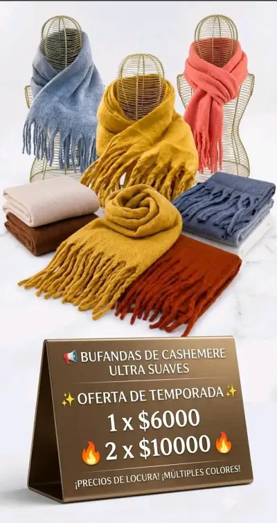 Bufandas de cashemere suaves - miniatura 1